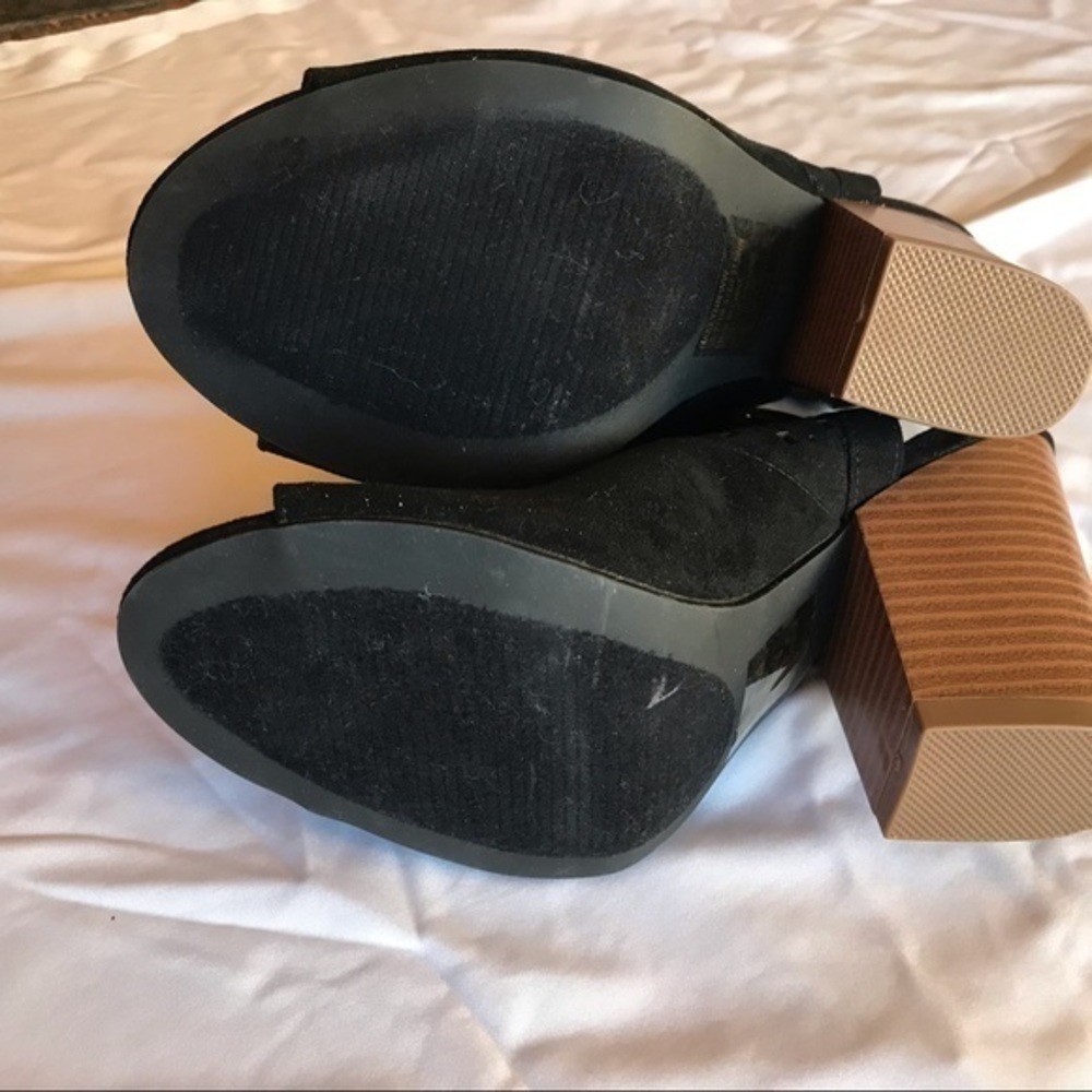 JUSTFAB Black RAELYNN WW Open Toe and Heel,  Square Heel Shoes-Size 7 NWOT - Picture 7 of 11